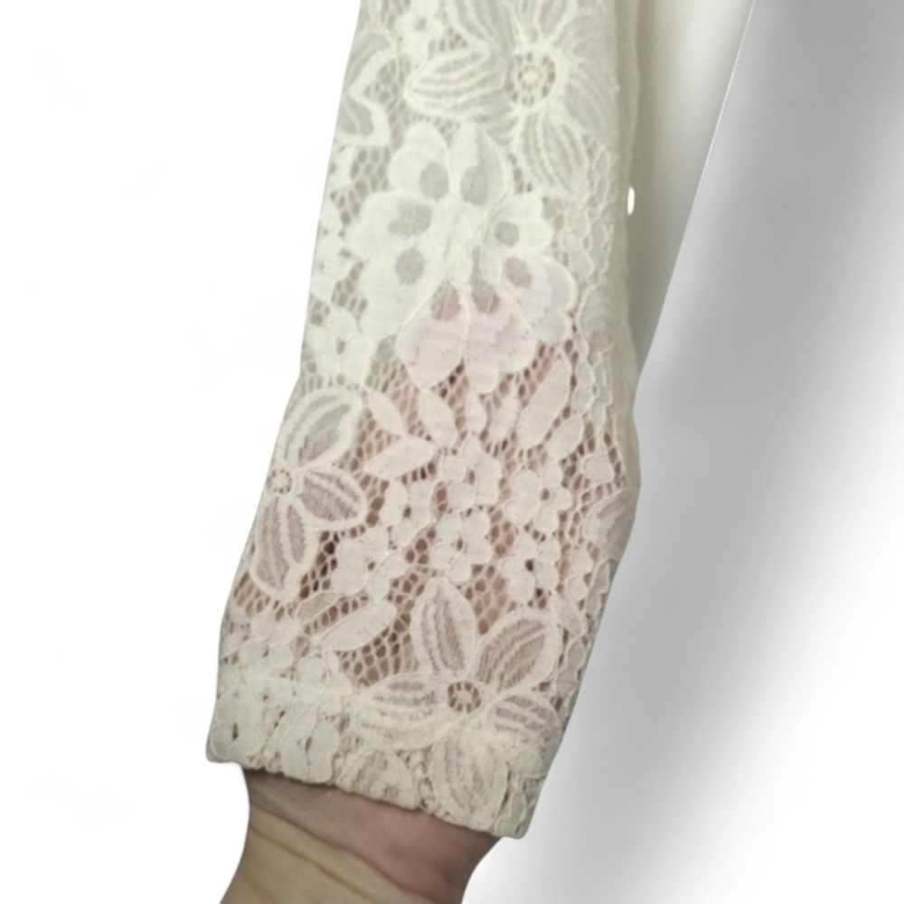 Tommy Hilfiger Lace-Sleeve A-Line Ivory Dress Size 18W NWT - Picture 13 of 15